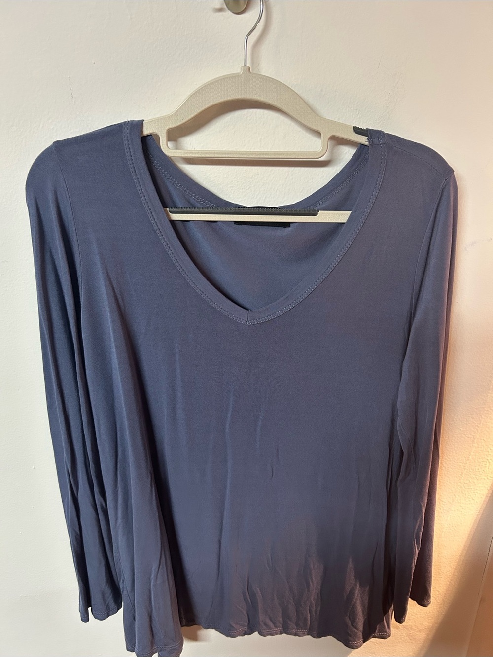 ⭐️5/$20 Rae Mode Blue Modal V-Neck Long Sleeve